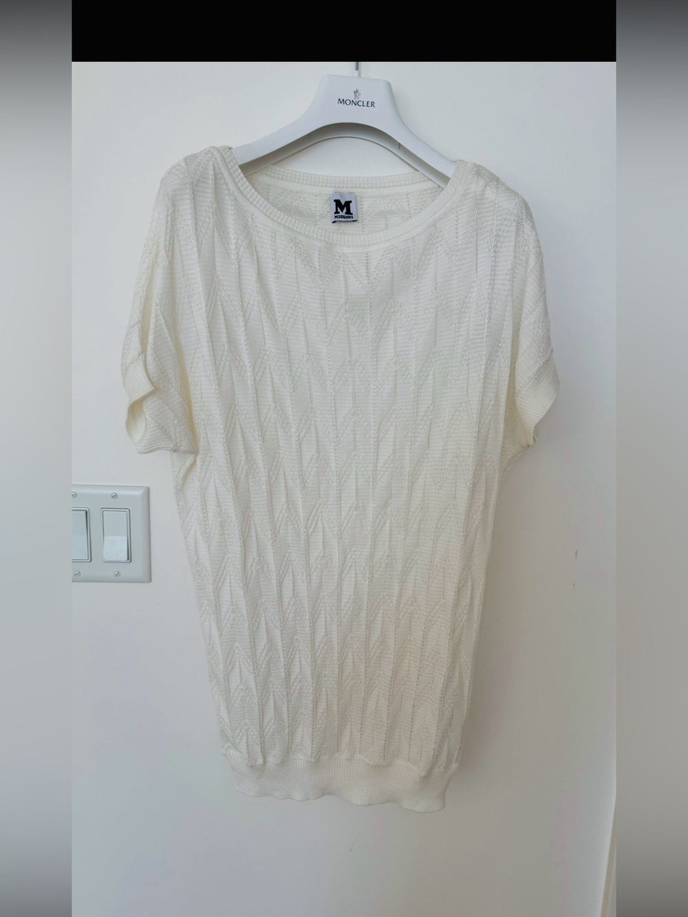 Missoni Short-Sleeve Cable Knit Sweater